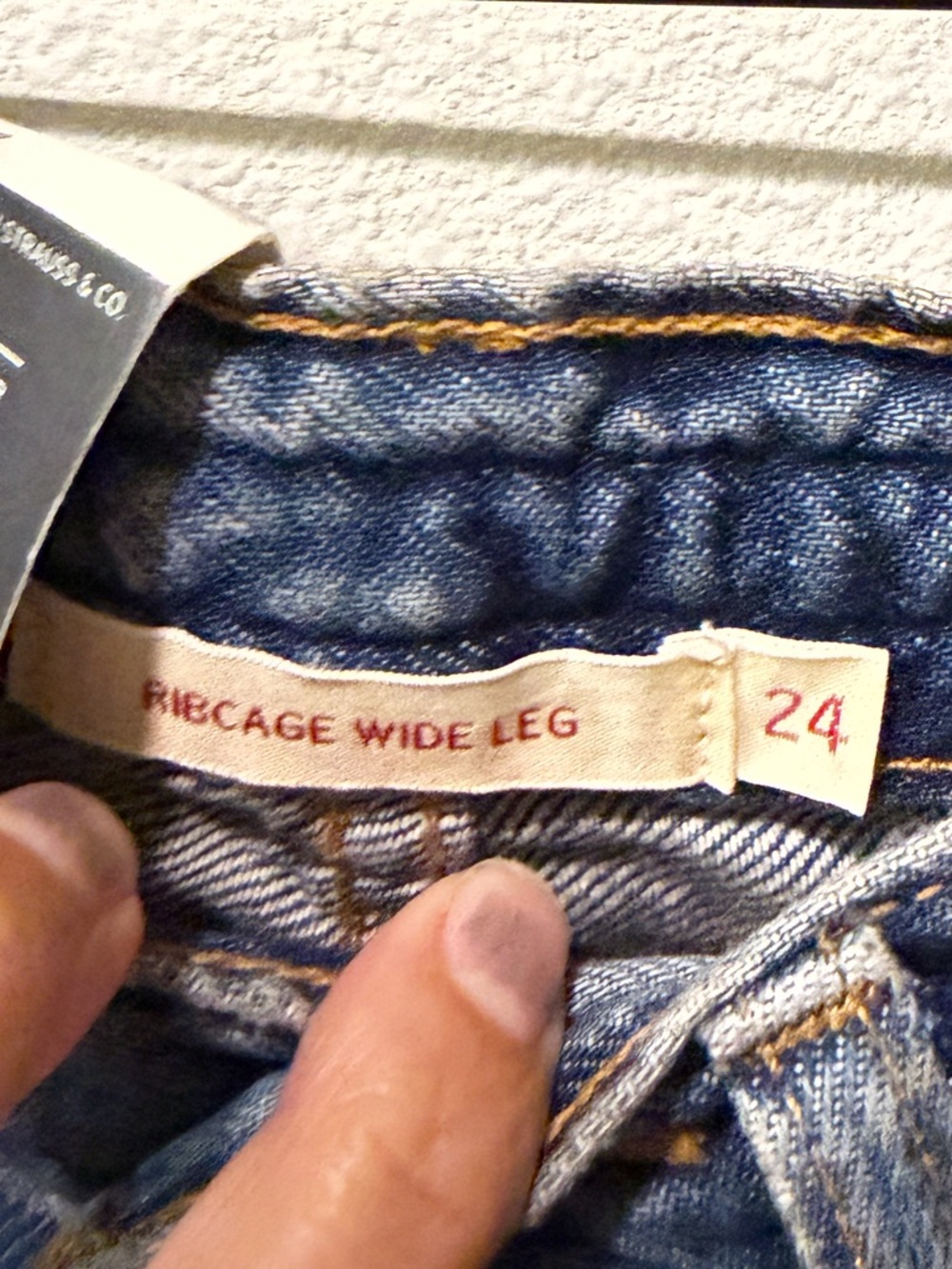 Levi's Ribcage Wide Leg Braided high waist Jeans size 24 NWT - Picture 13 of 14